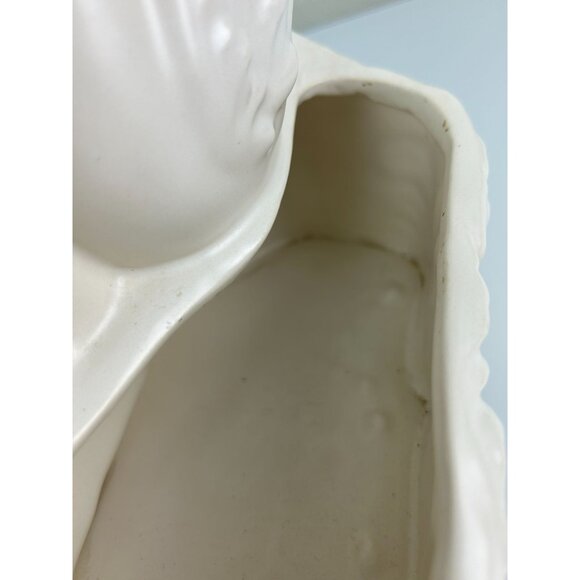 Vintage Hull White Swan Planter Ceramic Sculpture Pottery Smooth Home Decor - Picture 12 of 16